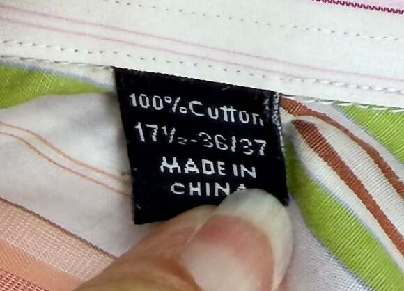 Ted Baker London Men's Multicolor Striped Button Down Long Sleeve Shirt - Picture 4 of 4